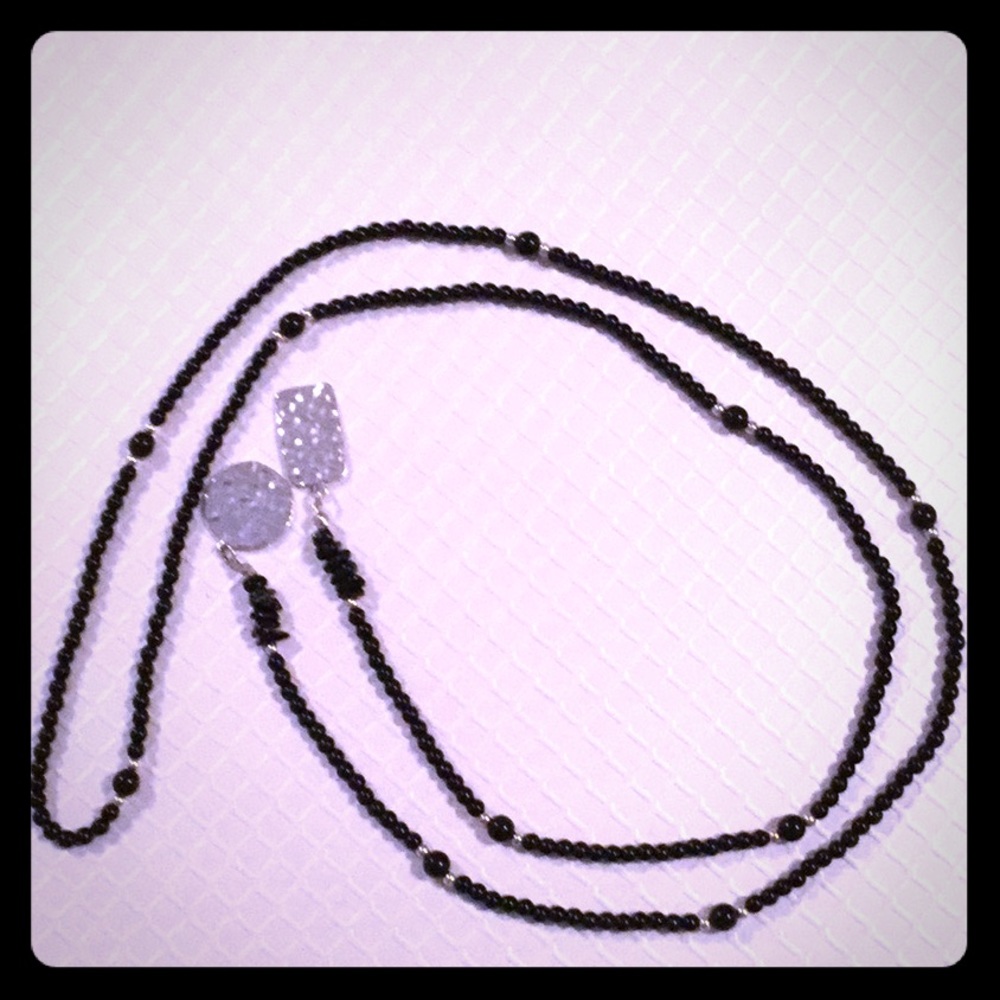 Black & Silver Lasso Necklace